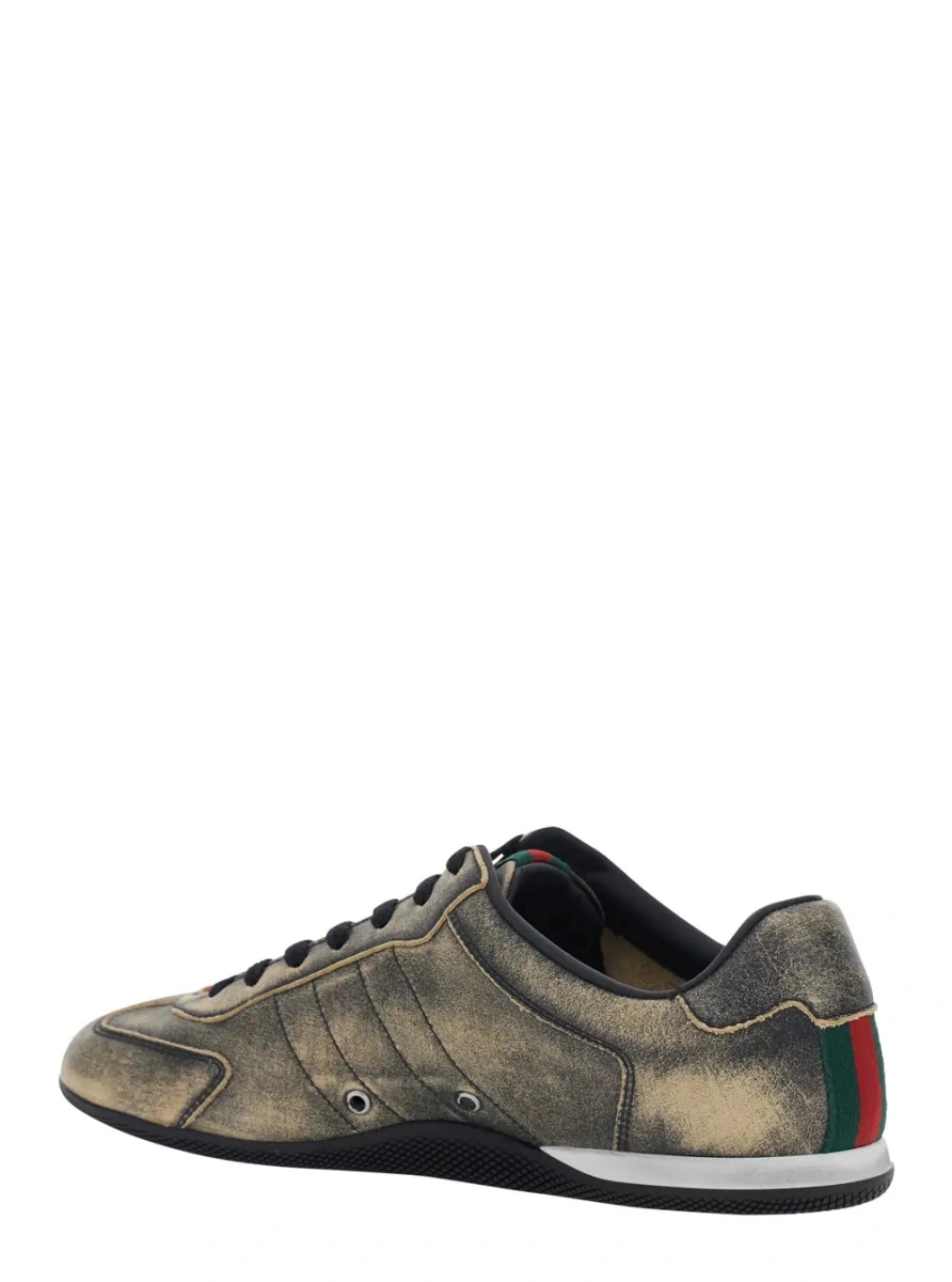 Sneakers Gucci negri din piele intoarsa - Img 3