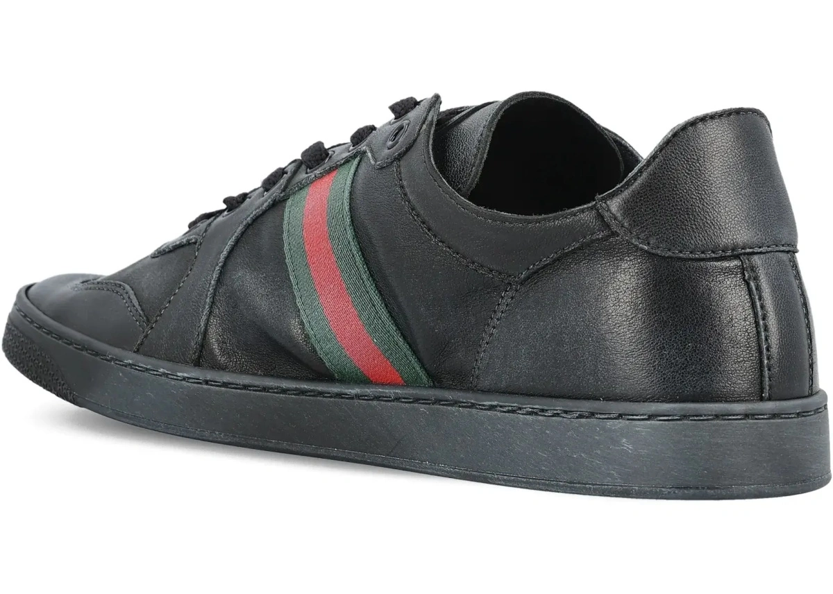 Sneakers Gucci negri din piele - Img 6