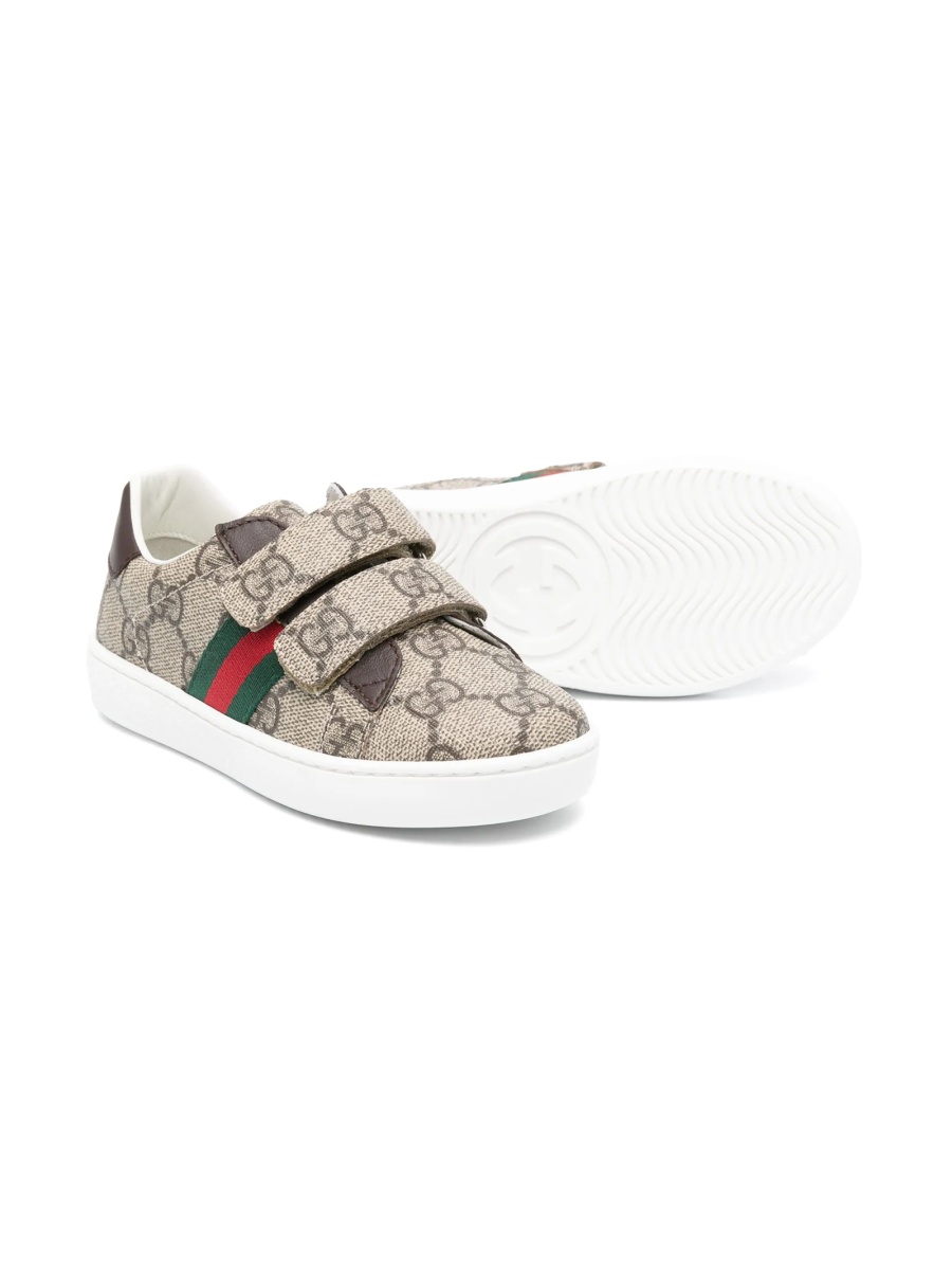 Sneakers Gucci neutri din poliuretan - Img 2