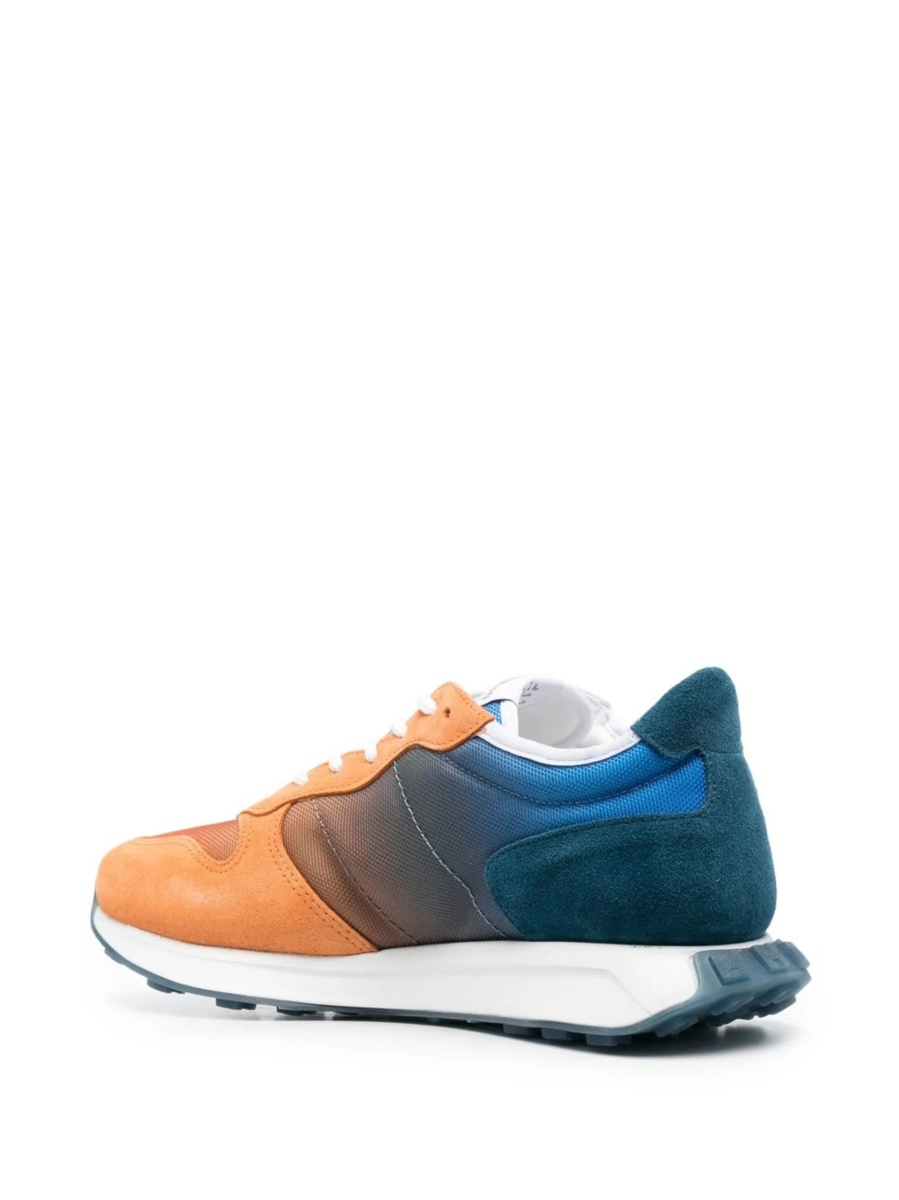Sneakers Hogan albastri din material textil si piele - Img 3