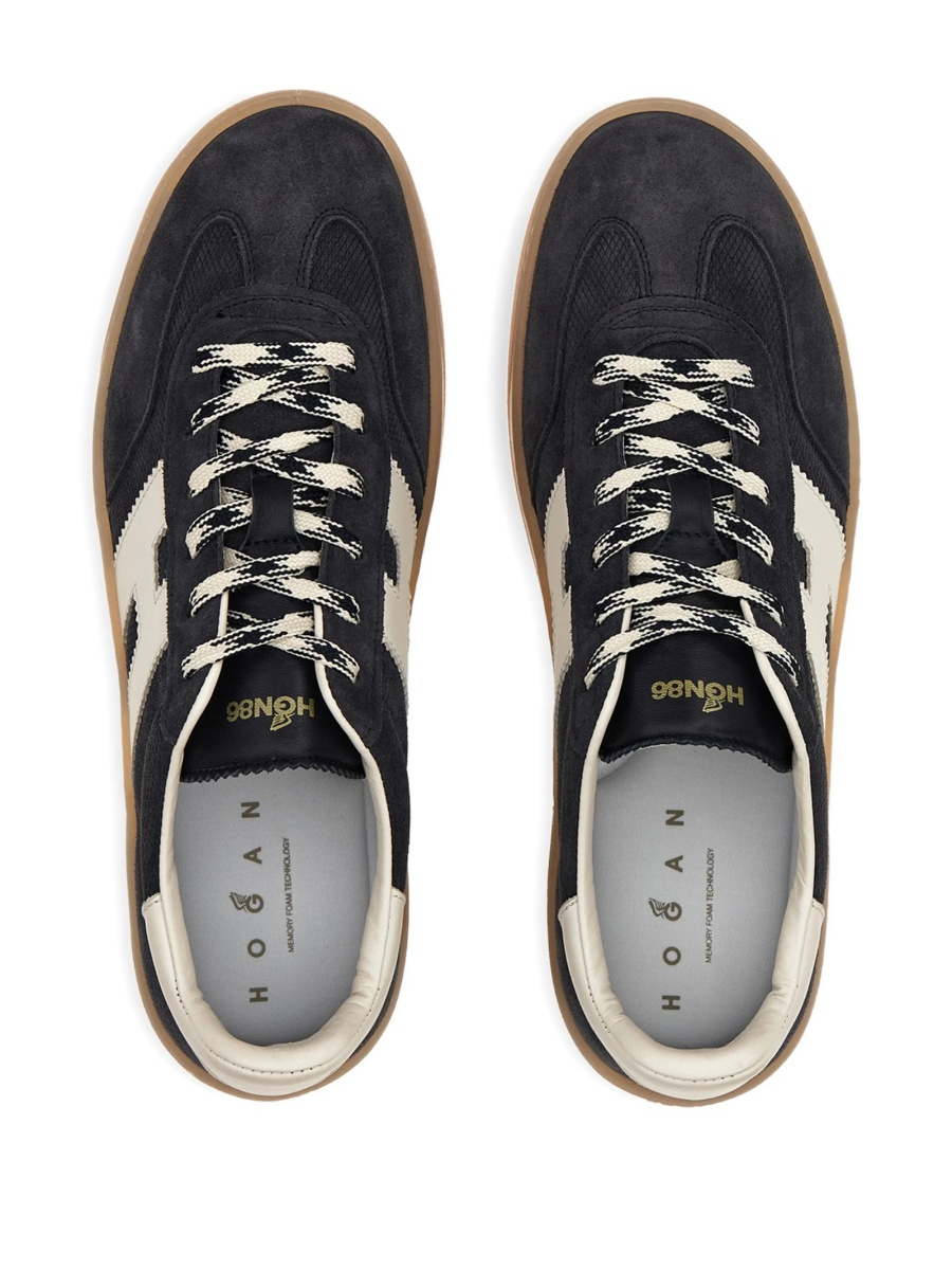 Sneakers Hogan albastri din piele intoarsa si piele - Img 3