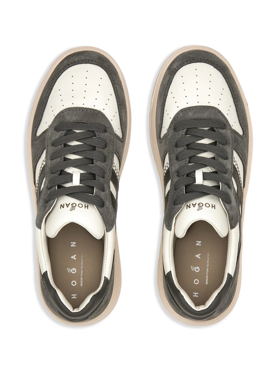 Sneakers Hogan gri din piele - Img 5