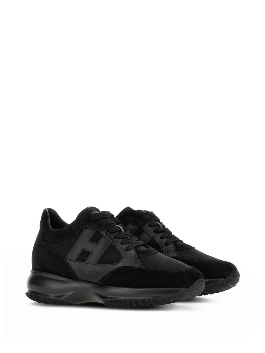 Sneakers Hogan negri din poliamida si piele - Img 2