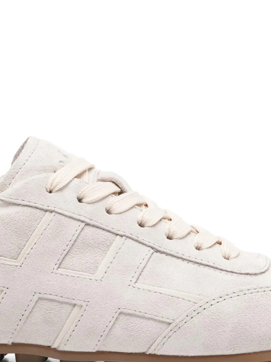 Sneakers Hogan neutri din piele intoarsa - Img 2