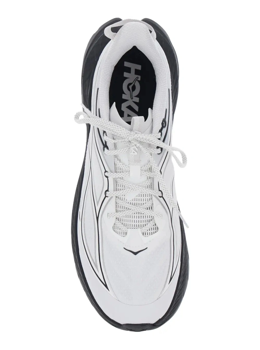 Sneakers Hoka One One albi din material textil - Img 4