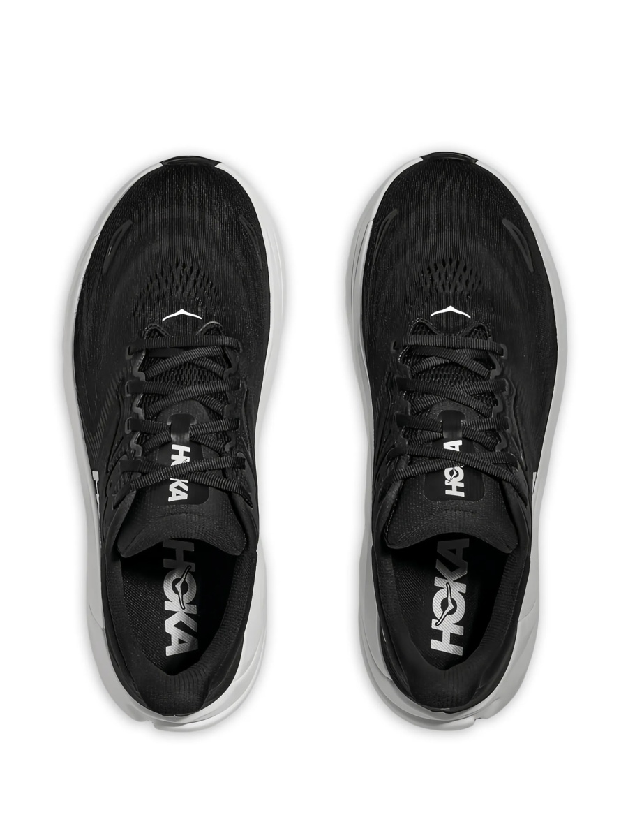 Sneakers Hoka One One negri din material textil - Img 2