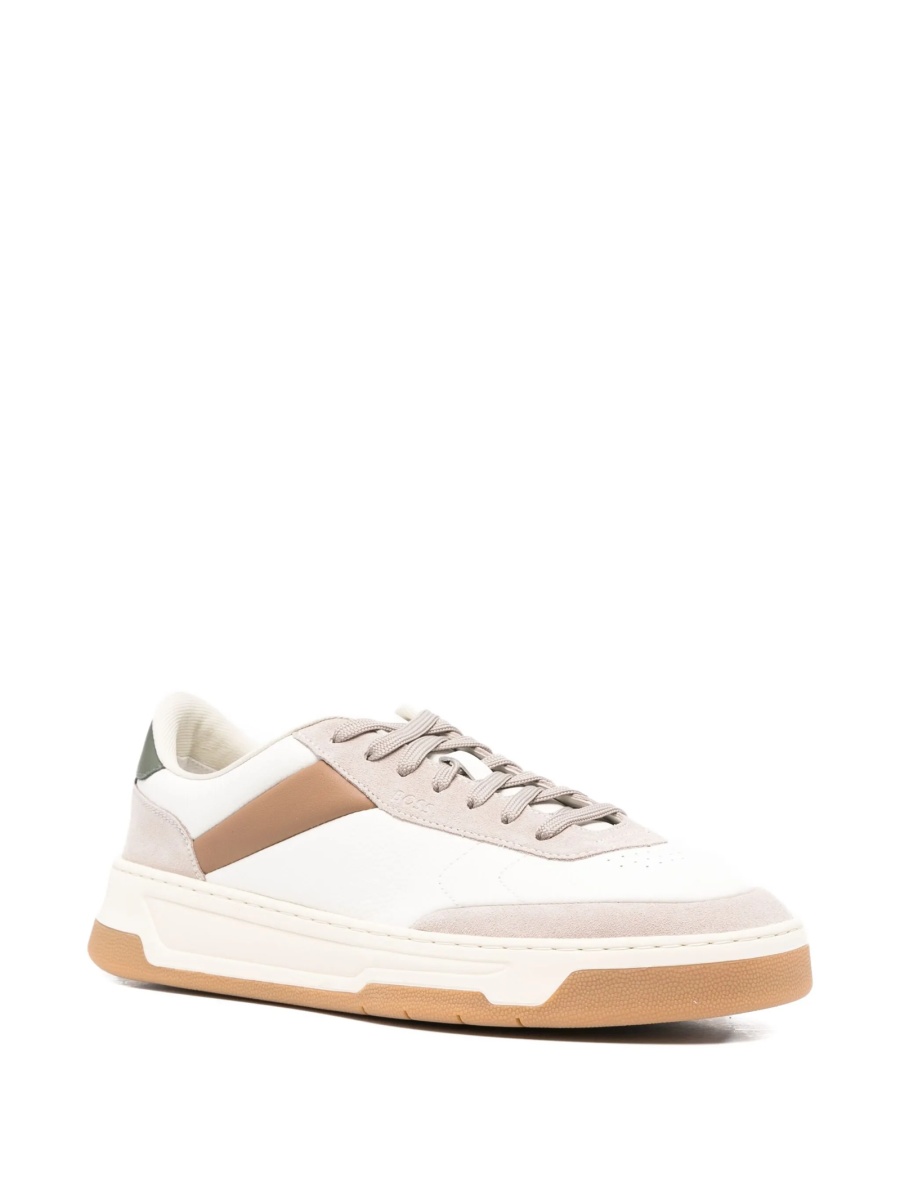 Sneakers Hugo Boss albi din piele - Img 2