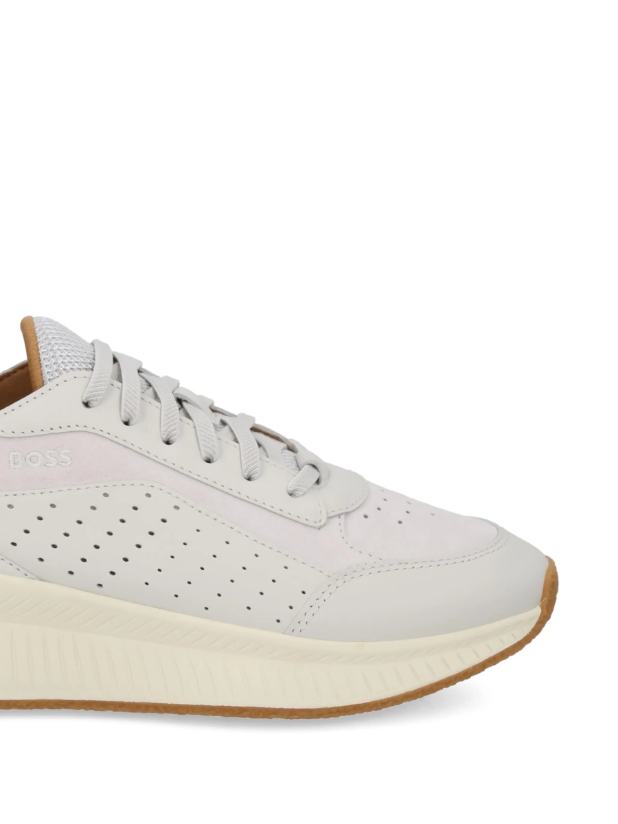 Sneakers Hugo Boss gri din piele - Img 2