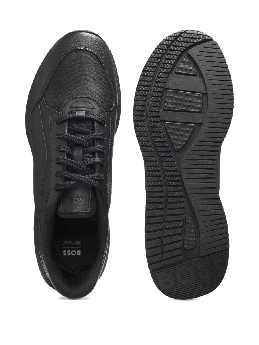 Sneakers Hugo Boss negri din poliamida si poliester reciclat - Img 4