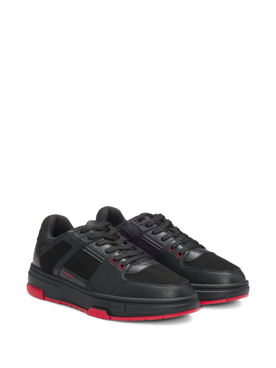Sneakers Hugo Boss negri din poliuretan - Img 2