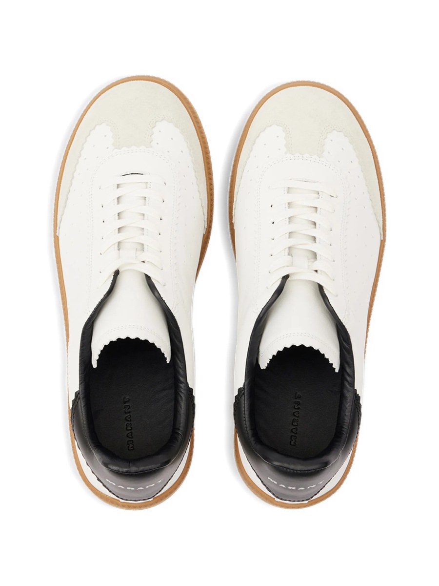Sneakers Isabel Marant albi din piele - Img 3