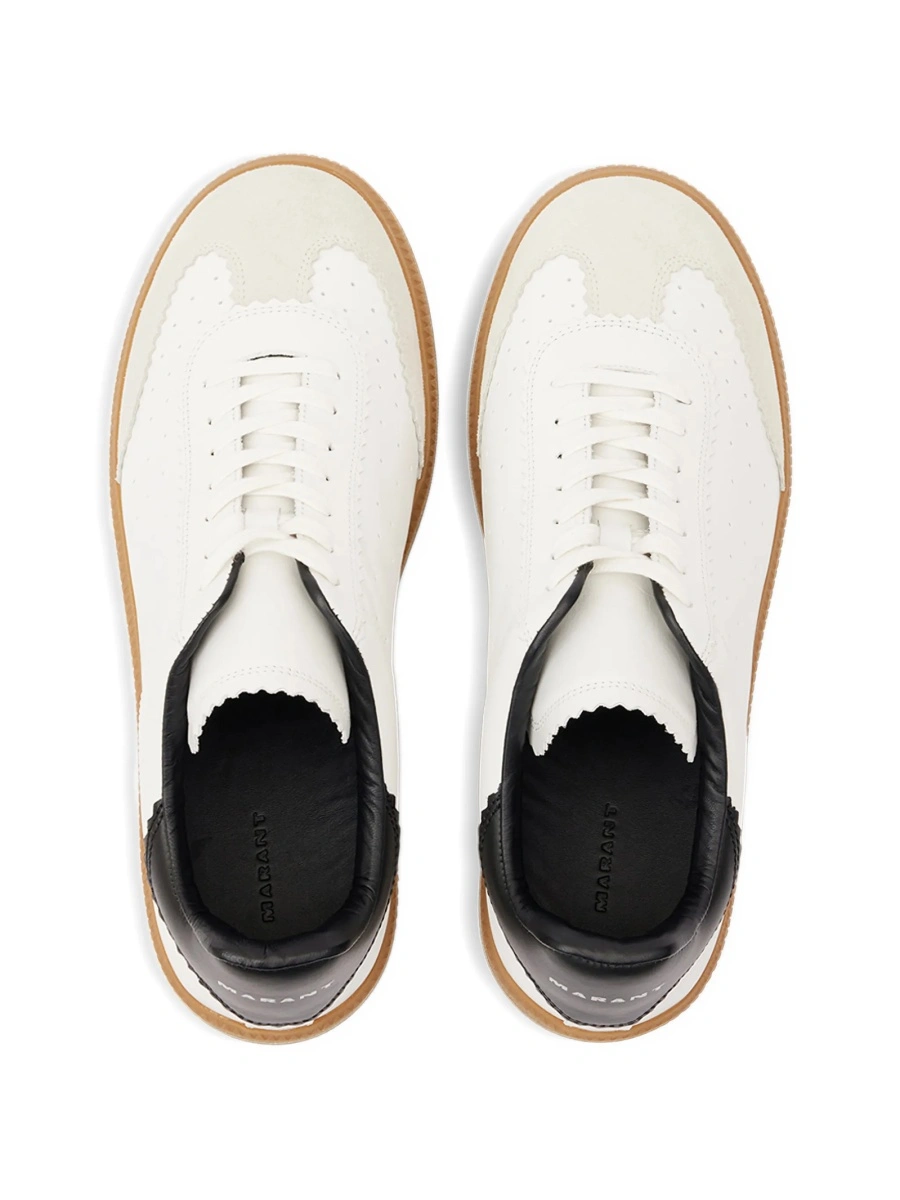 Sneakers Isabel Marant albi din piele - Img 3