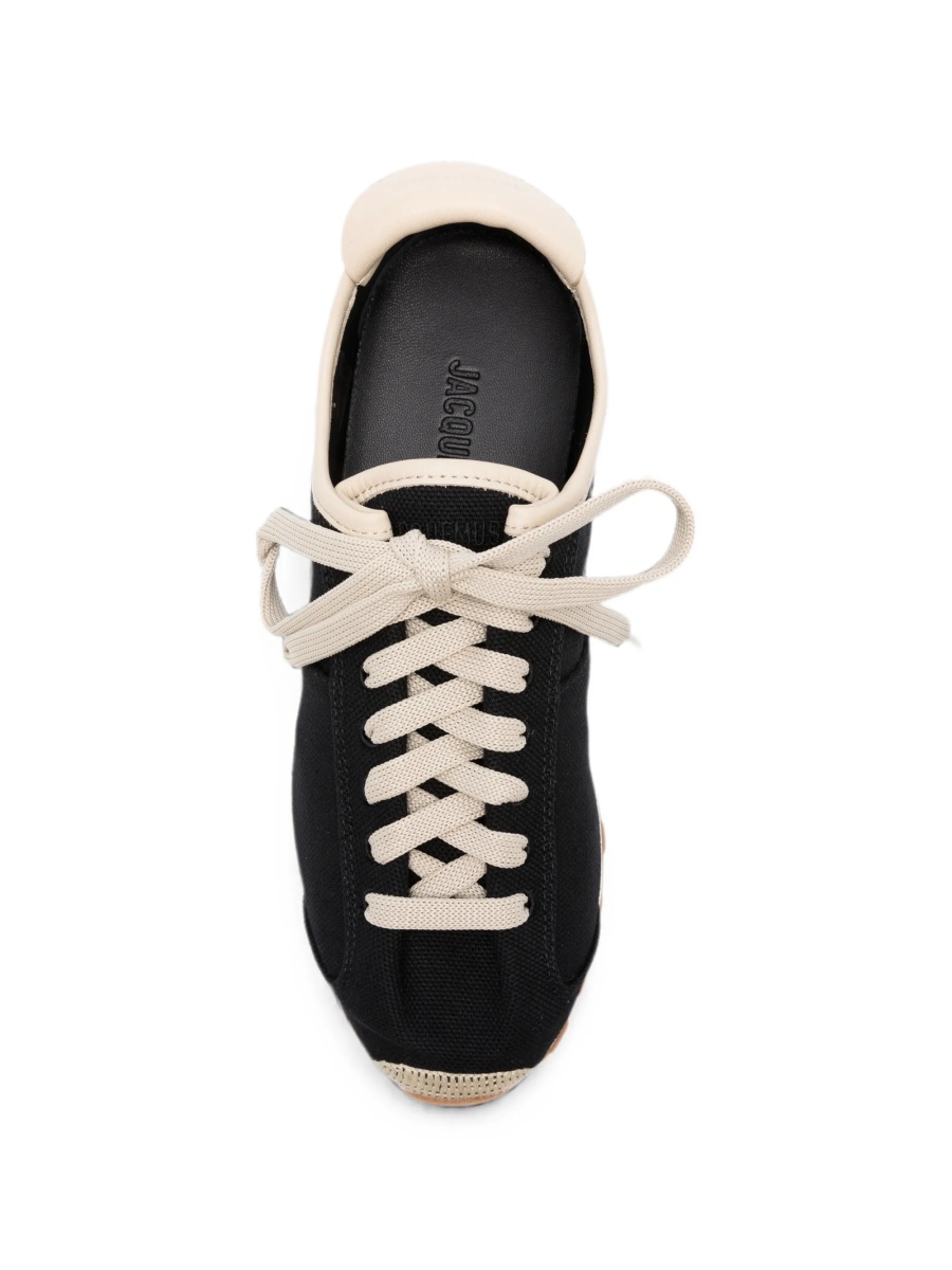Sneakers JACQUEMUS negri din material textil - Img 4
