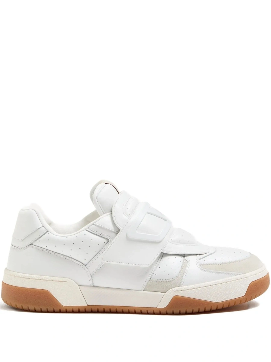 Sneakers 'Joie de Jouer' White Low Top Sneakers with Perforated Details and Maxi VLogo on the Front in Leather Man - Img 9