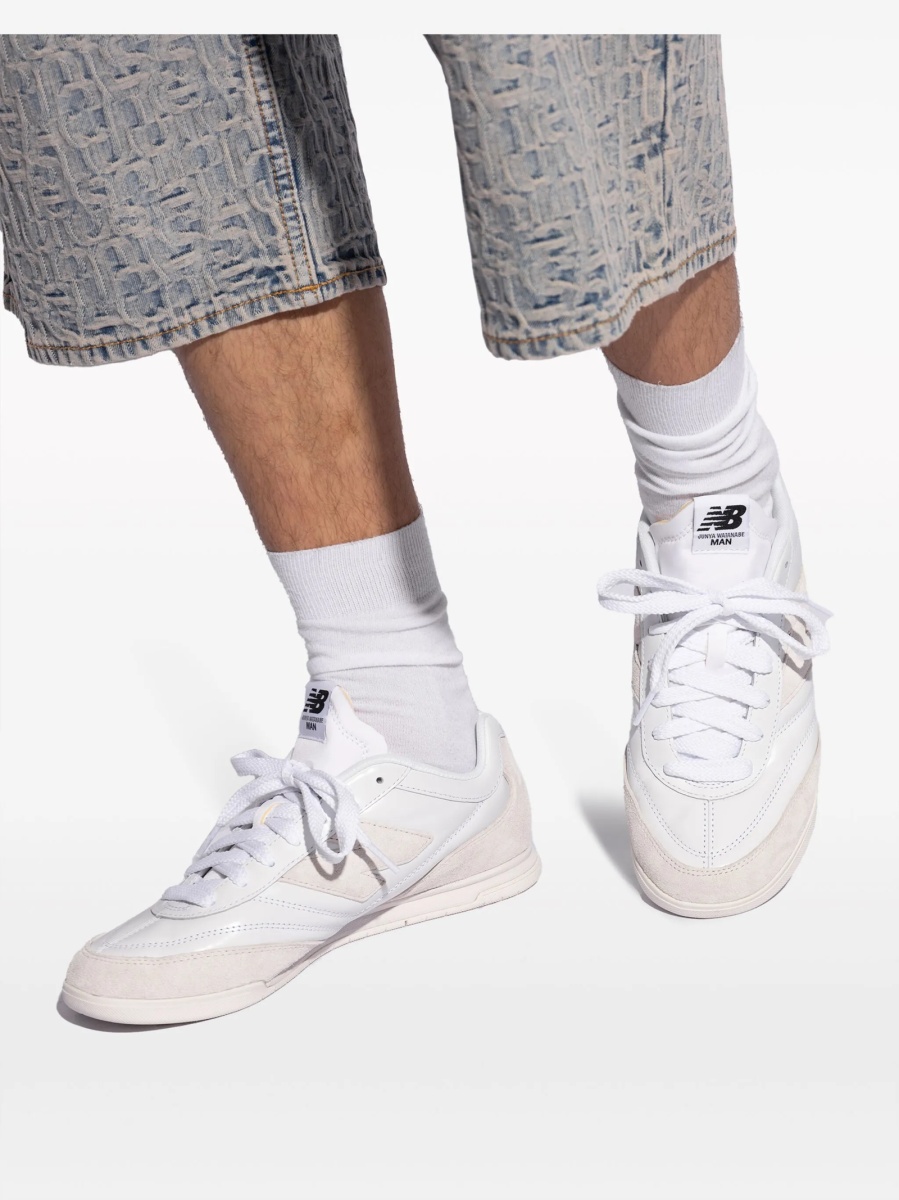 Sneakers JUNYA WATANABE albi din piele - Img 5