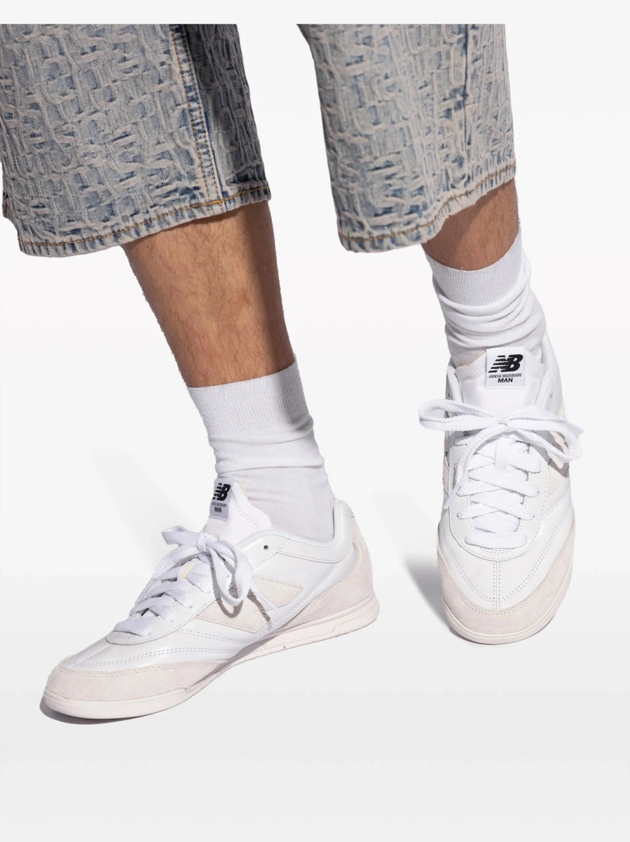 Sneakers JUNYA WATANABE albi din piele - Img 5