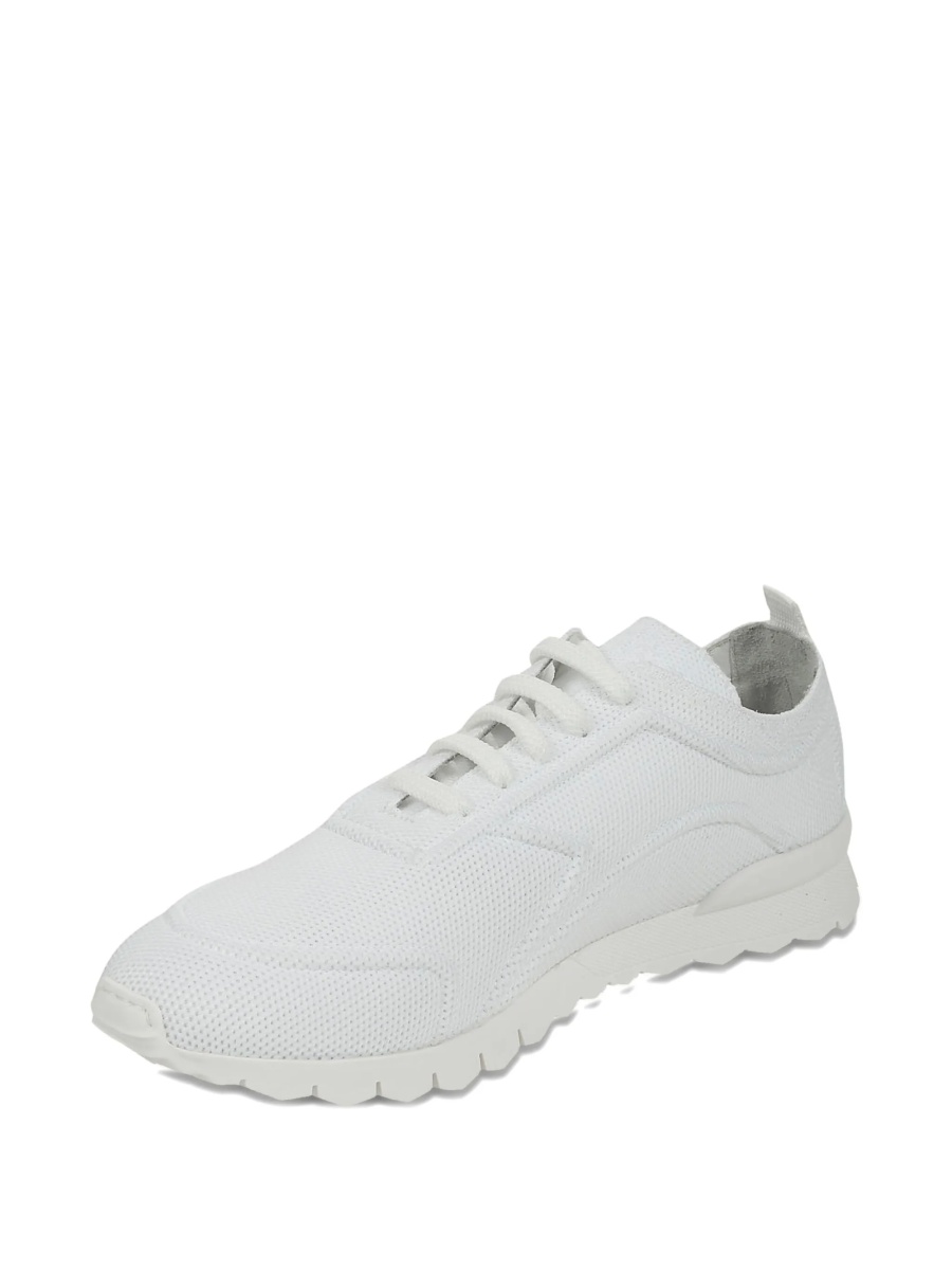 Sneakers KITON albi din bumbac si spandex/elastan - Img 4