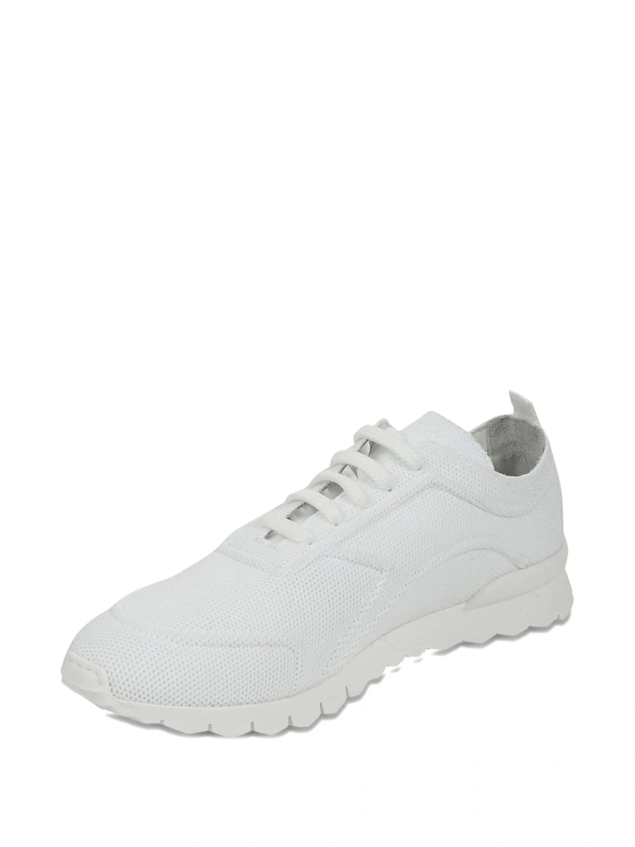 Sneakers KITON albi din bumbac si spandex/elastan - Img 4
