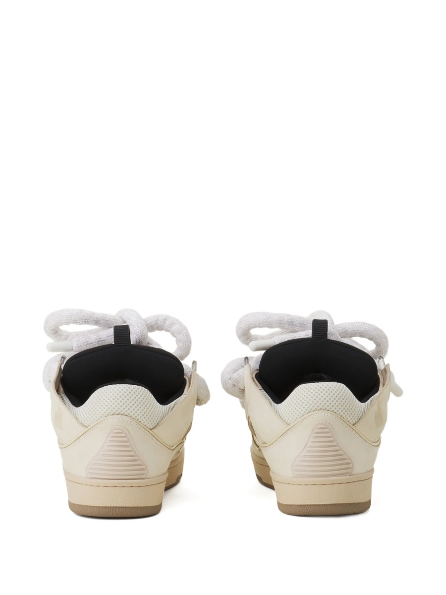 Sneakers Lanvin neutri din polyester si bos taurus - Img 3