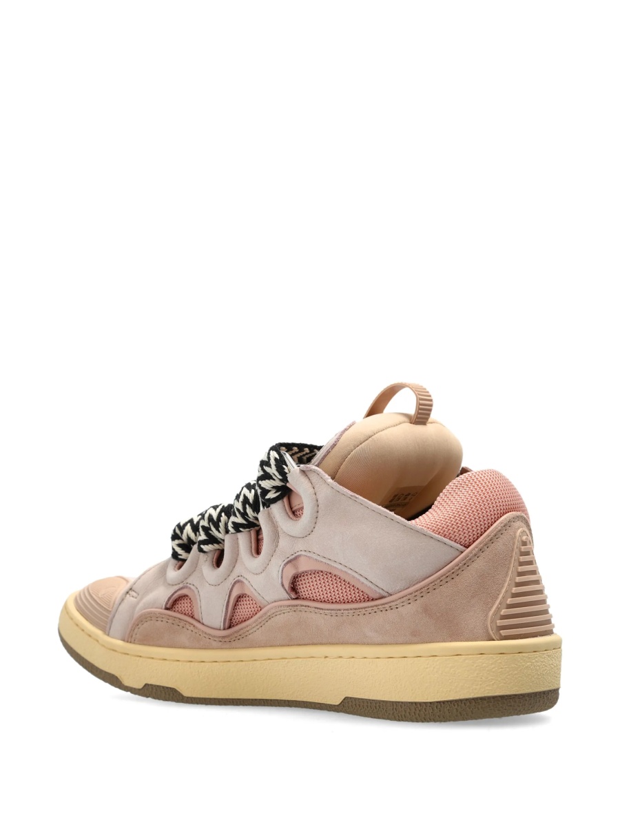 Sneakers Lanvin roz din polyester si piele - Img 3
