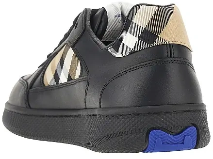 Sneakers Leather and Check fabric 'Terrace' sneakers - Img 3