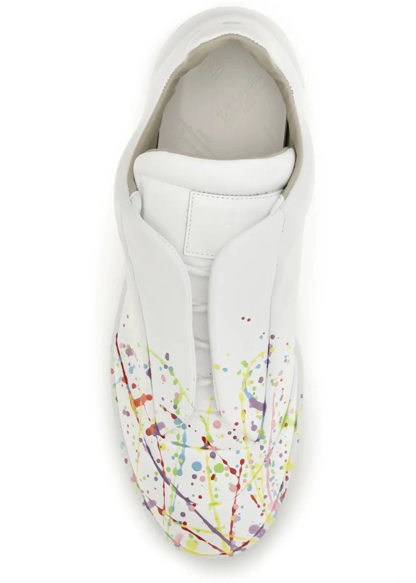 Sneakers Maison Margiela albi din piele - Img 4