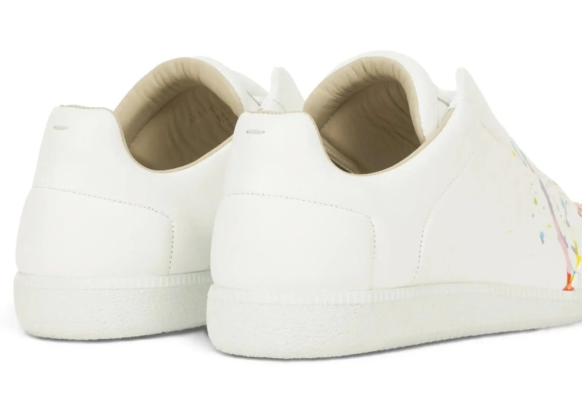 Sneakers Maison Margiela albi din piele - Img 7