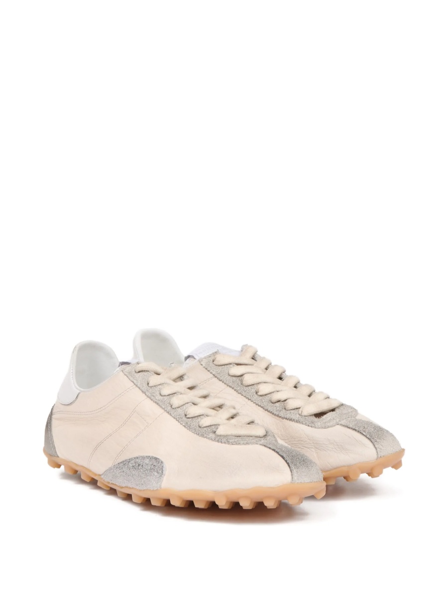 Sneakers Maison Margiela neutri din piele intoarsa si piele - Img 2