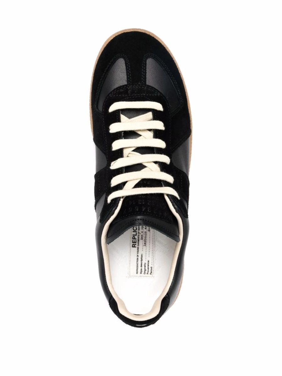 Sneakers Maison Margiela replica negri din piele - Img 4