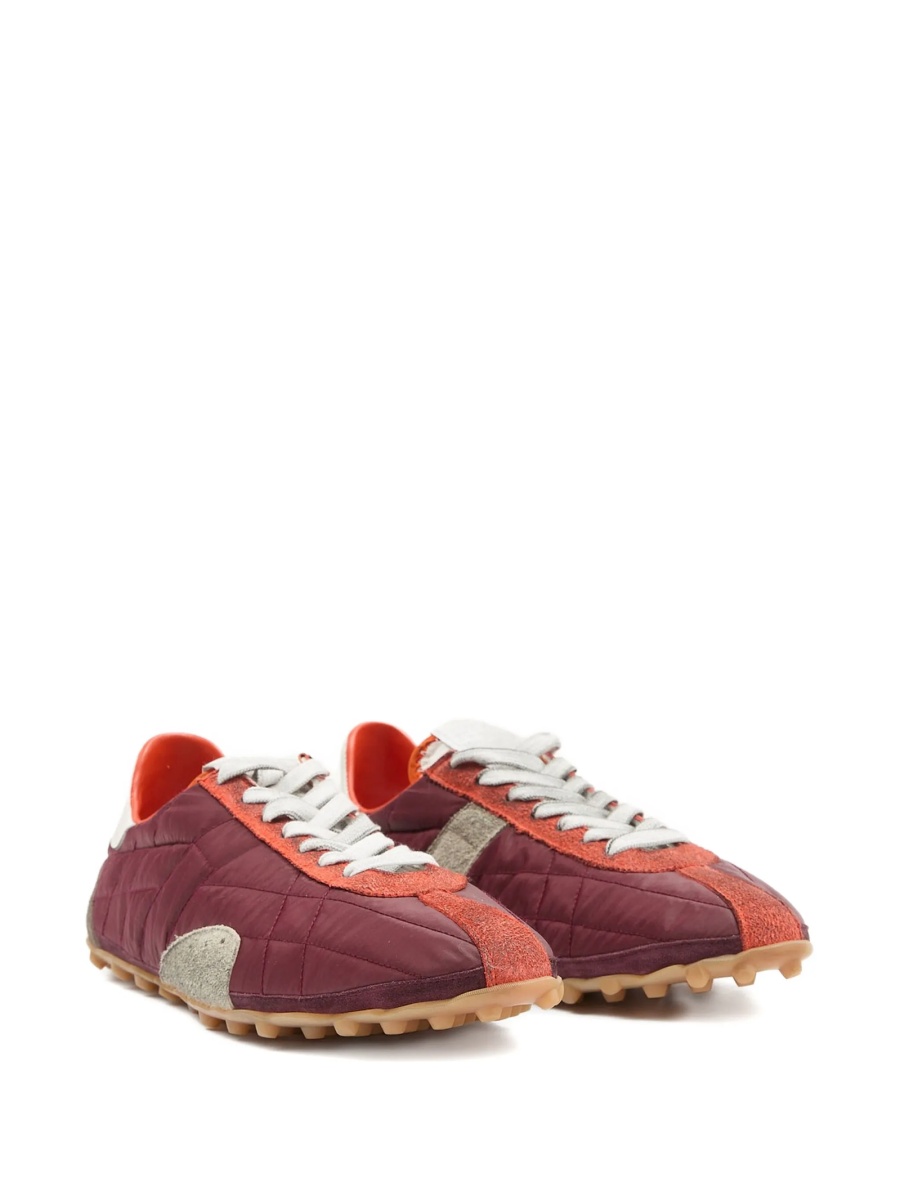 Sneakers Maison Margiela rosii din piele intoarsa si polyester - Img 2