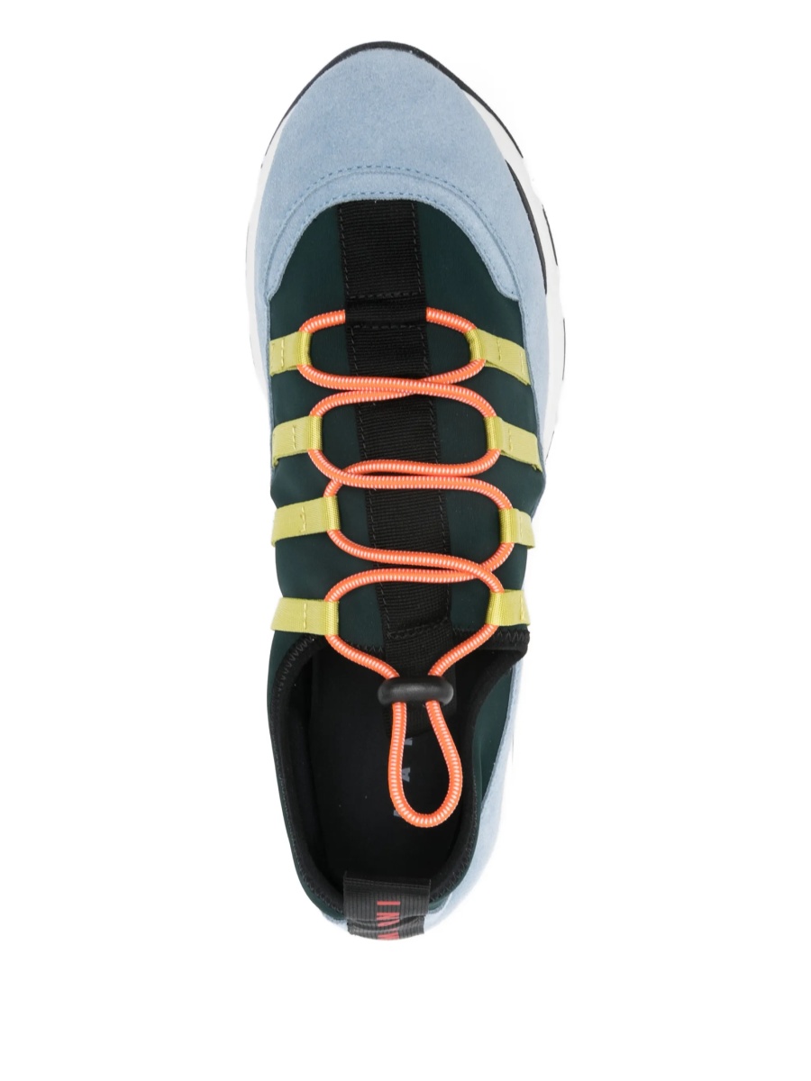 Sneakers Marni albastri din piele intoarsa si material textil - Img 7