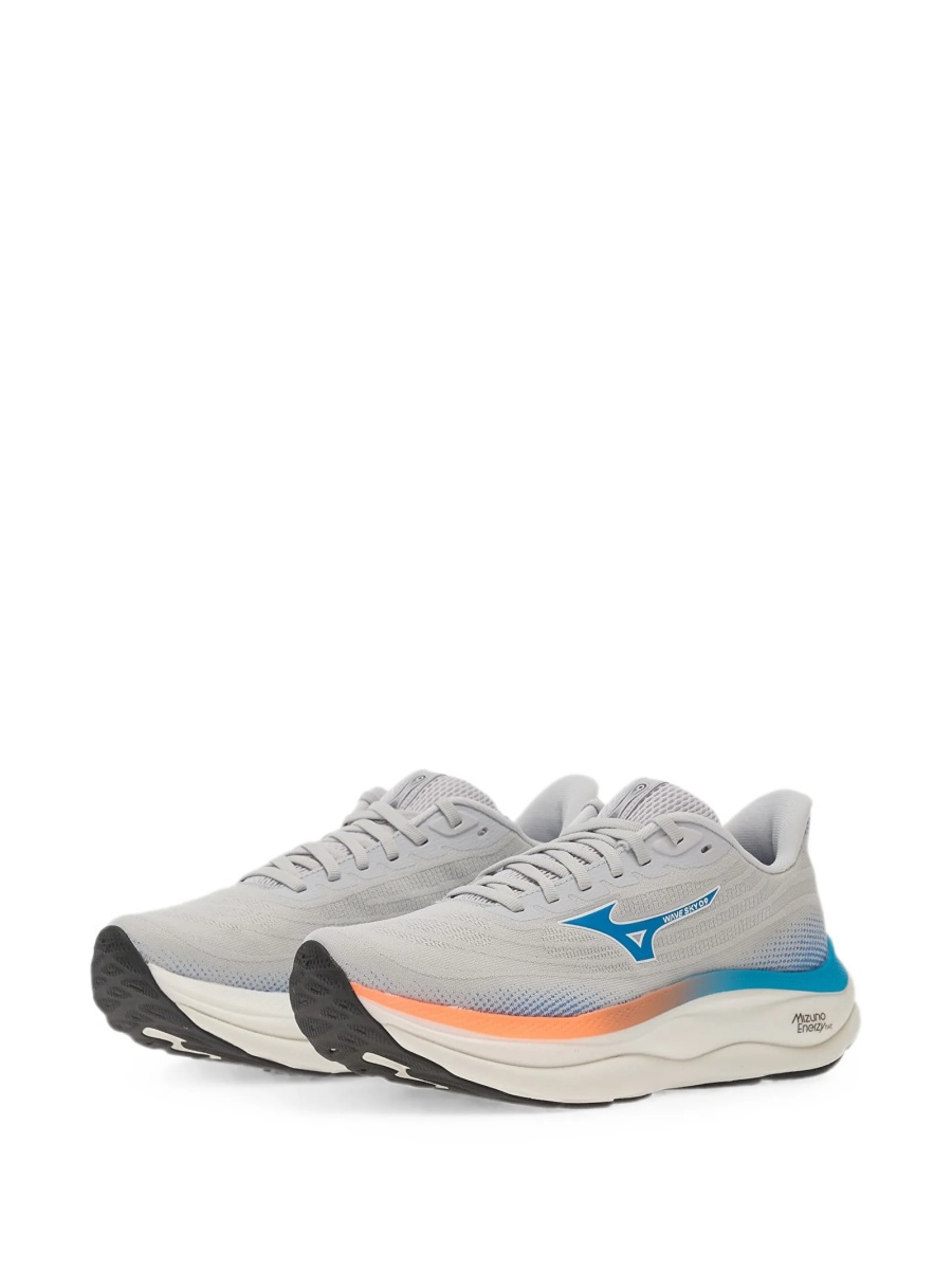 Sneakers Mizuno gri din material textil - Img 2