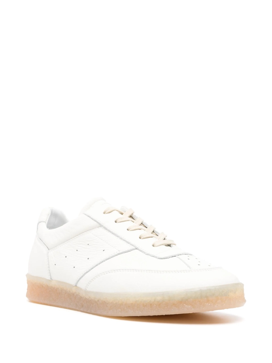 Sneakers MM6 Maison Margiela albi din piele - Img 2