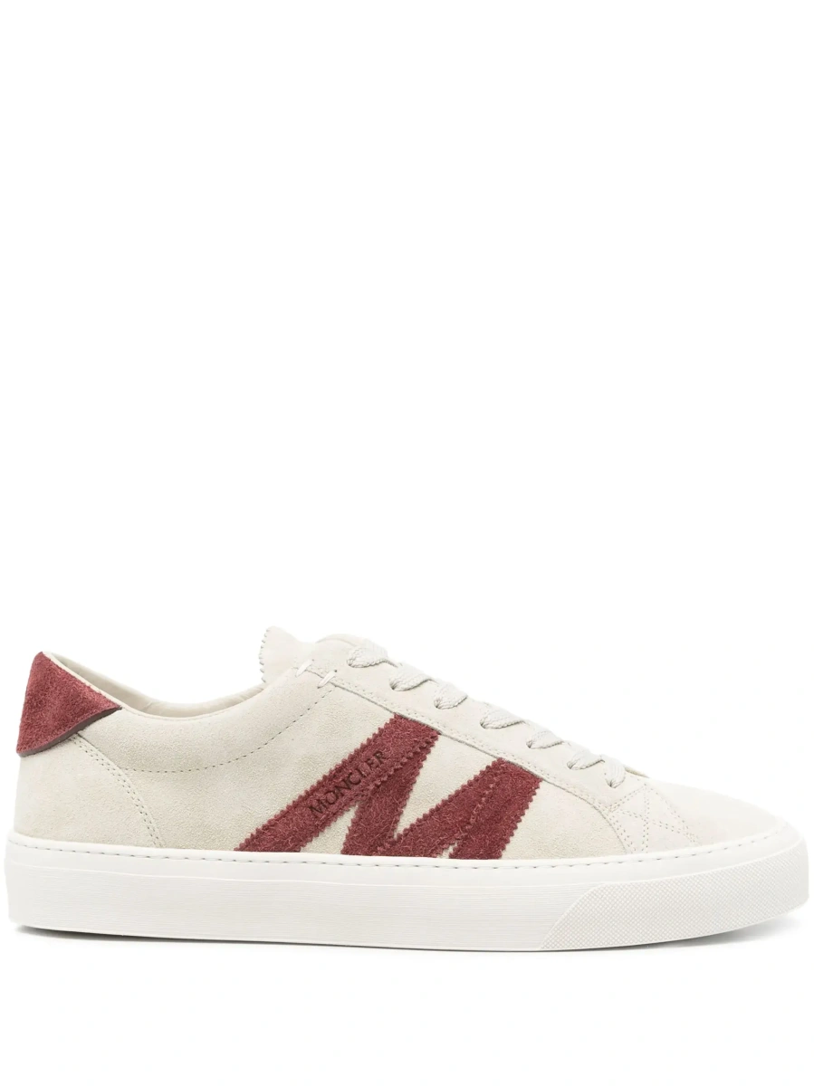 Sneakers Moncler albi din piele - Img 8