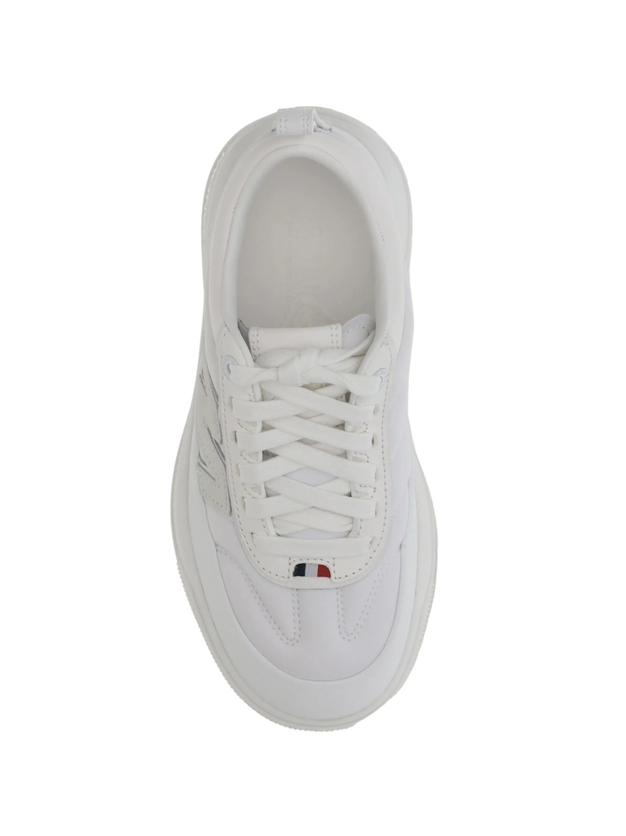 Sneakers Moncler albi din poliamida si piele - Img 4