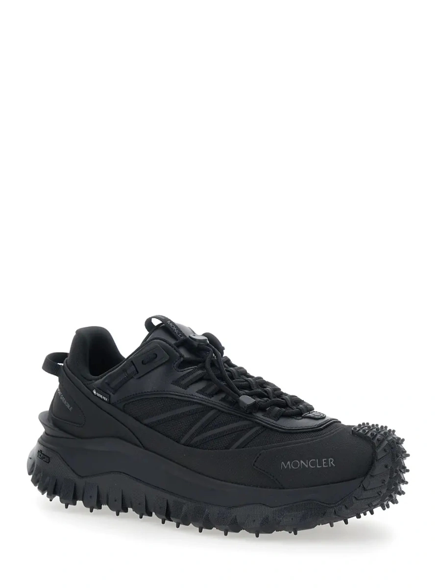 Sneakers Moncler 'Trailgrip' negri din piele si material textil - Img 2