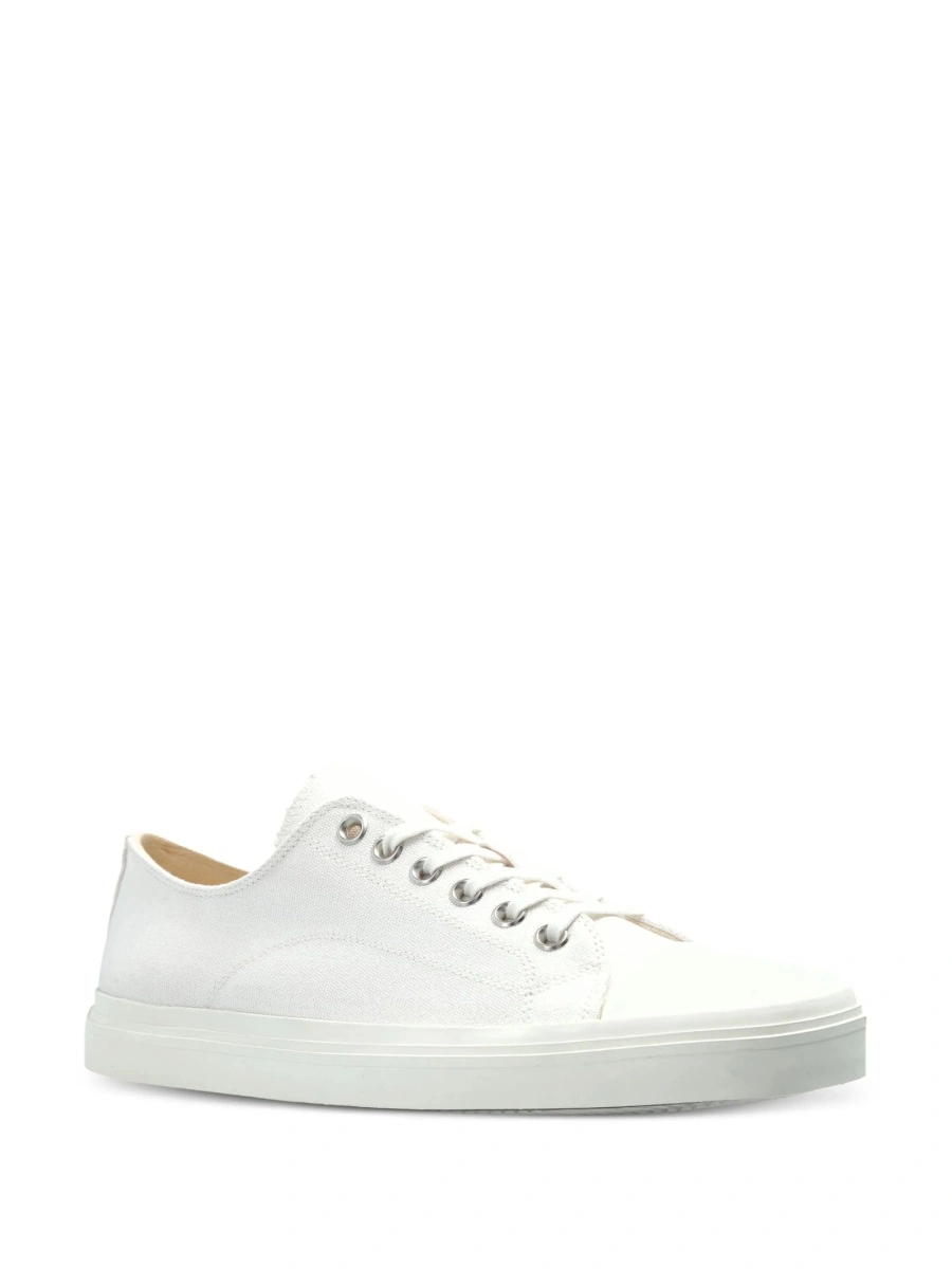 Sneakers Moschino albi din material textil - Img 2