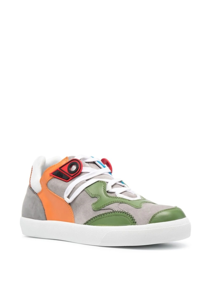 Sneakers N°21 verzi din piele si piele intoarsa - Img 2