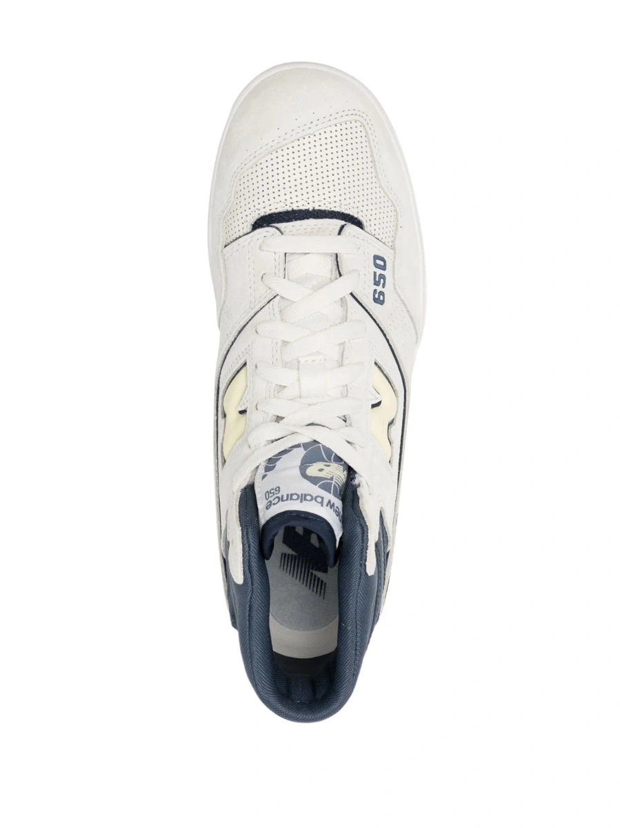 Sneakers New Balance albi din piele - Img 4