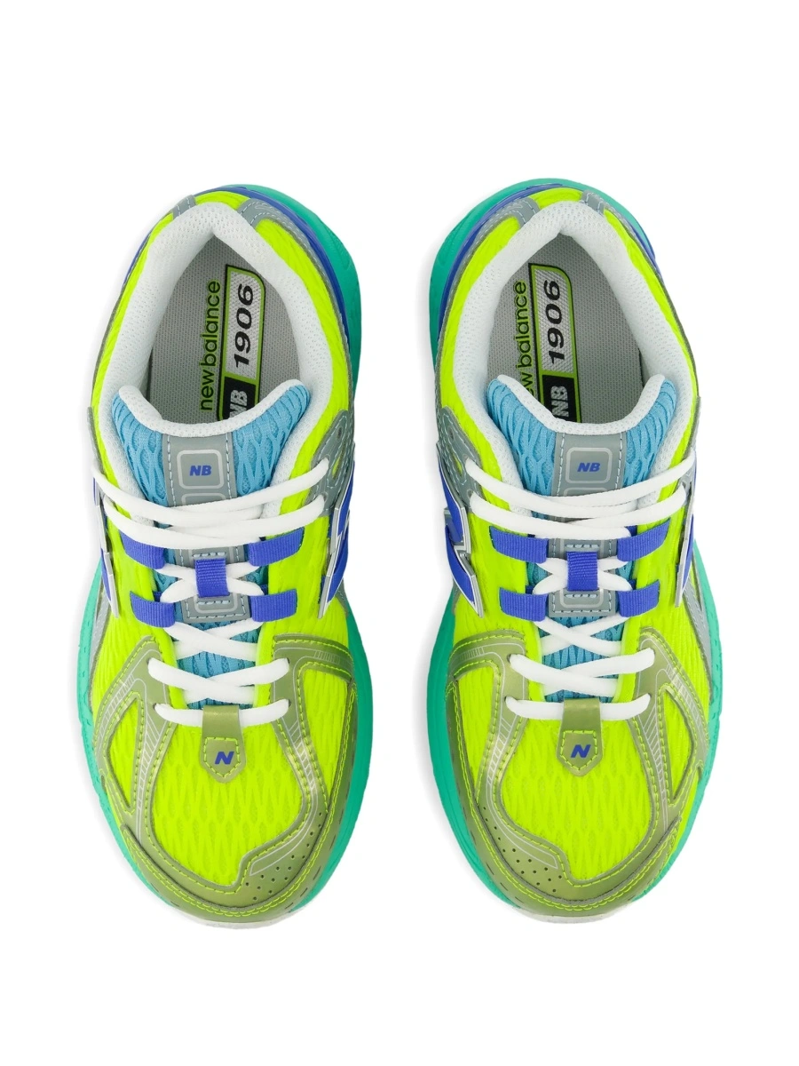 Sneakers New Balance Kids verzi din poliuretan si plasa - Img 4