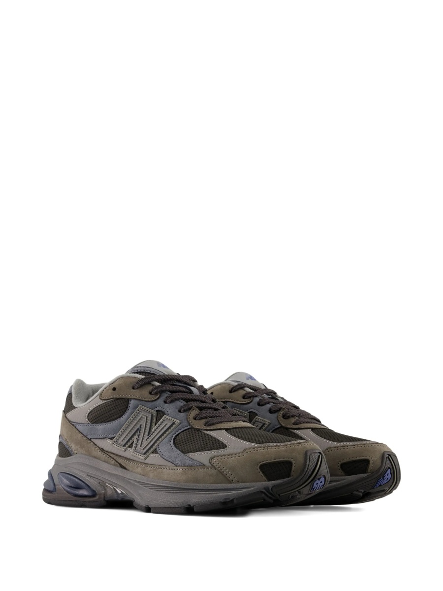 Sneakers New Balance verzi din piele intoarsa si plasa - Img 2