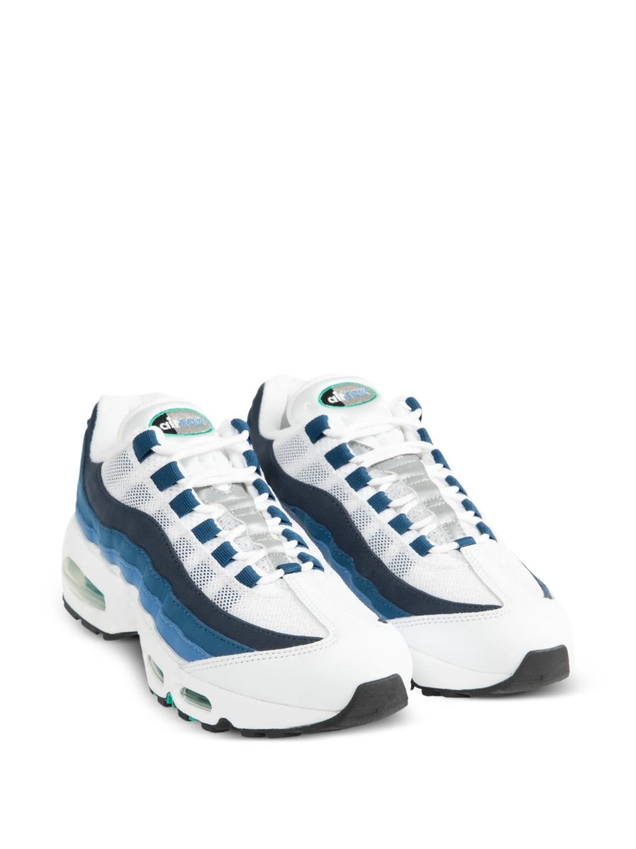 Sneakers Nike air max albi din plasa si piele - Img 2