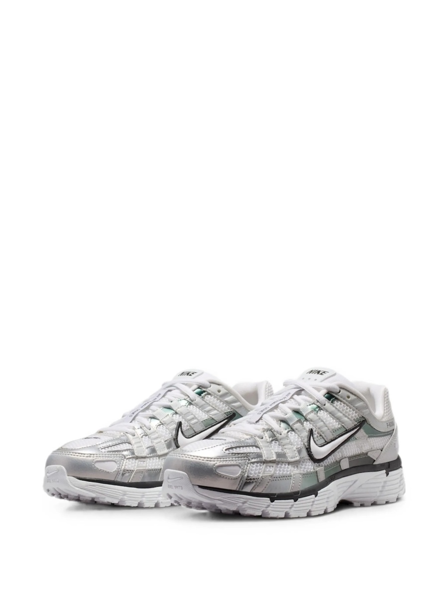 Sneakers Nike albi din material textil si piele eco - Img 2