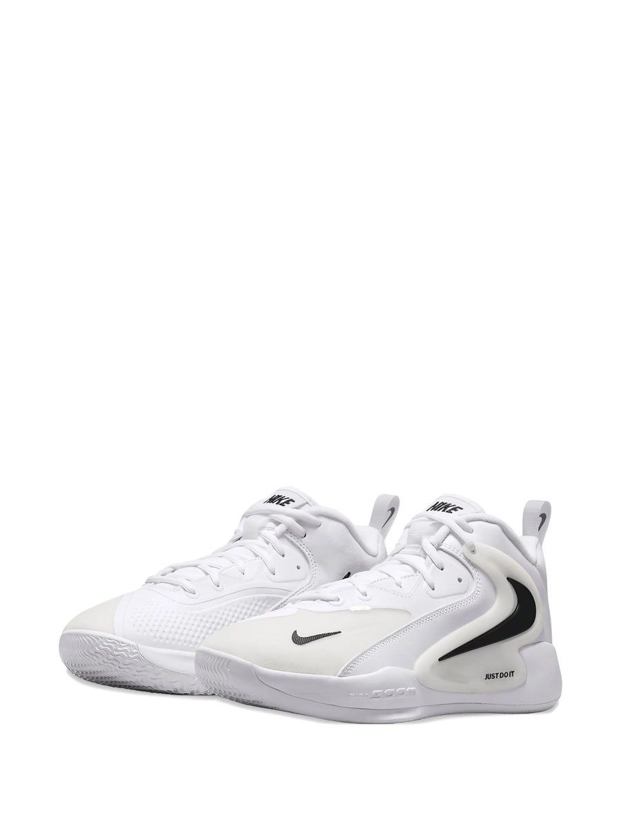 Sneakers Nike zoom albi din plasa si piele eco - Img 2