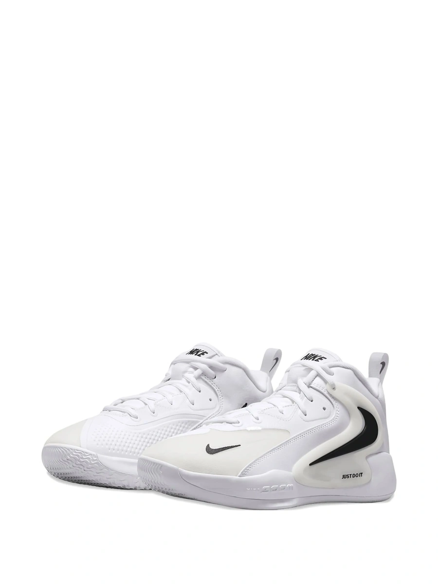 Sneakers Nike zoom albi din plasa si piele eco - Img 2