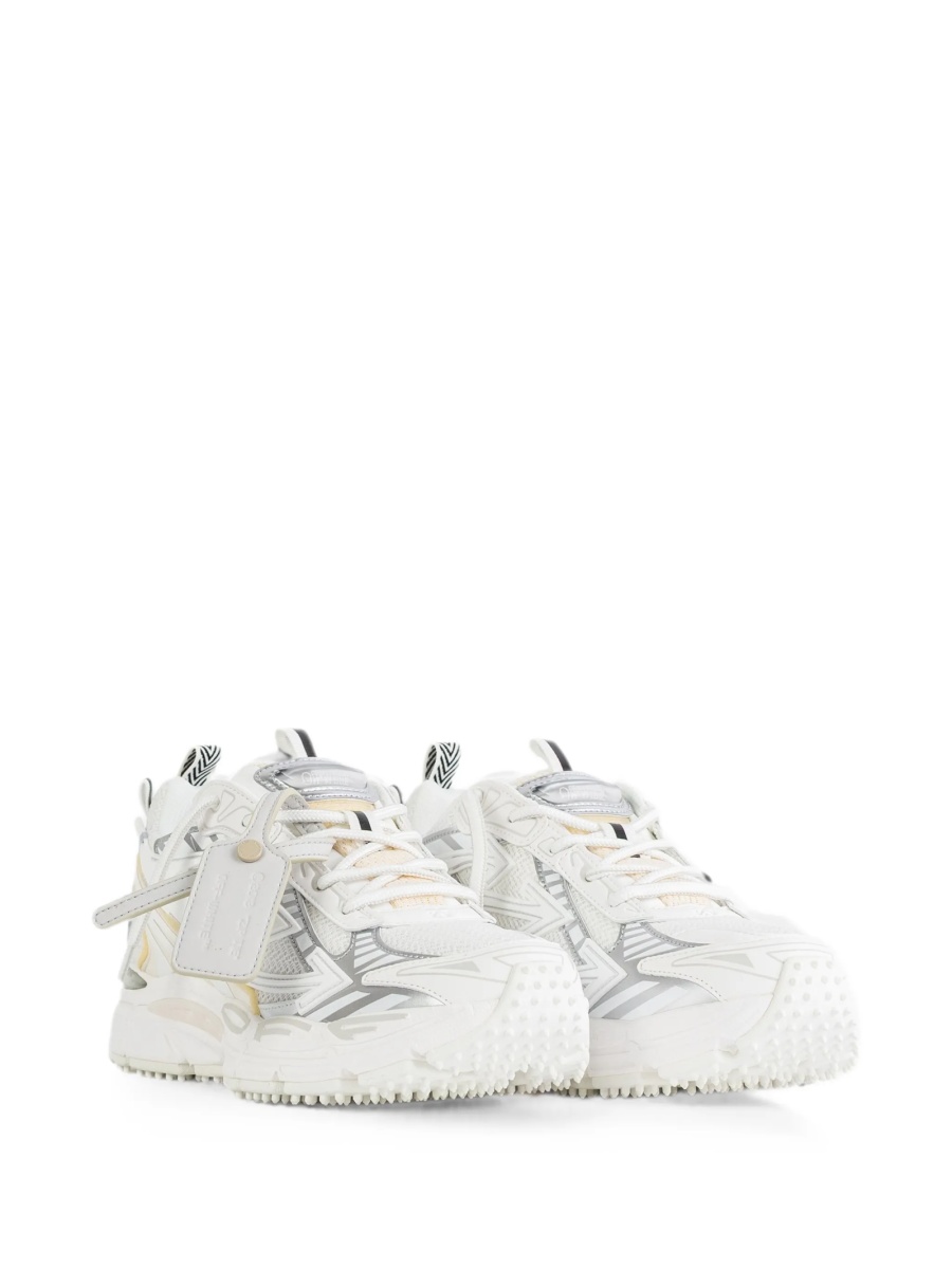 Sneakers Off-White albi din polyester si poliuretan - Img 5