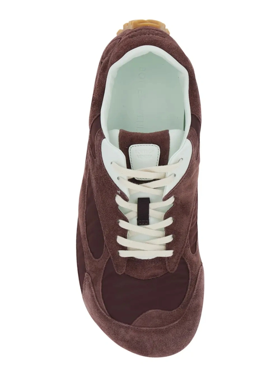 Sneakers 'Orbit Flash' Bordeaux Low Top Sneakers with Rubber Sole and Logo Patch on the Tongue in Suede for Men - Img 4