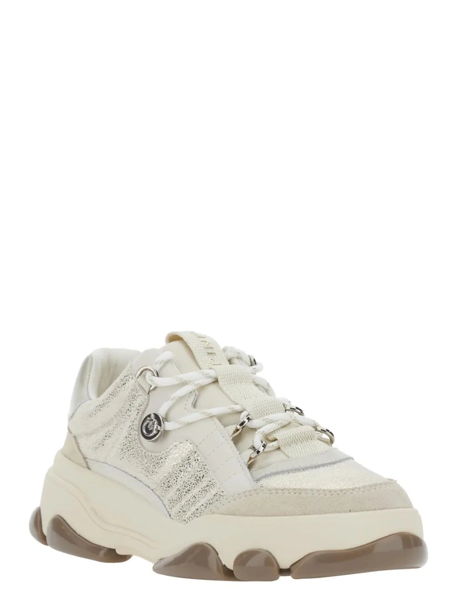 Sneakers Pinko albi din piele 'ATHENA' - Img 2
