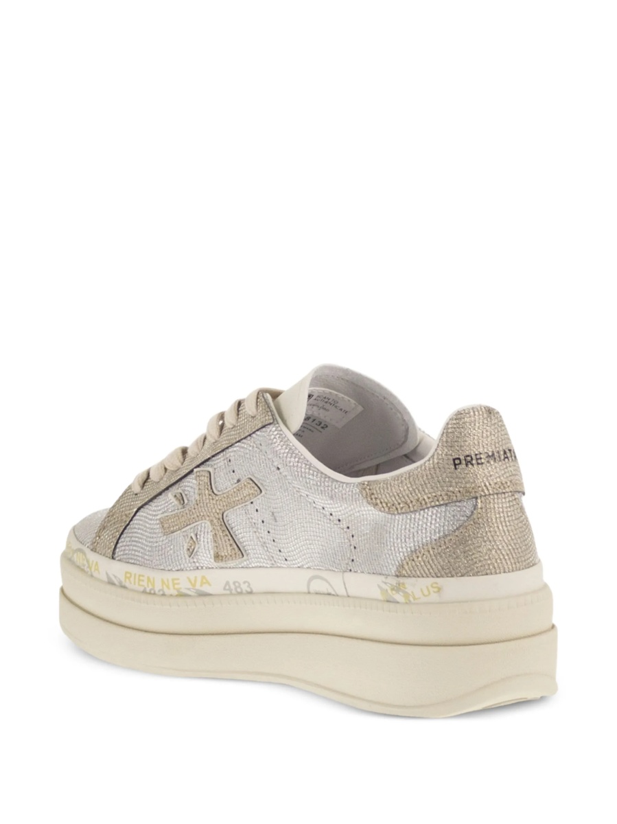 Sneakers Premiata argintii din nylon si poliuretan - Img 3