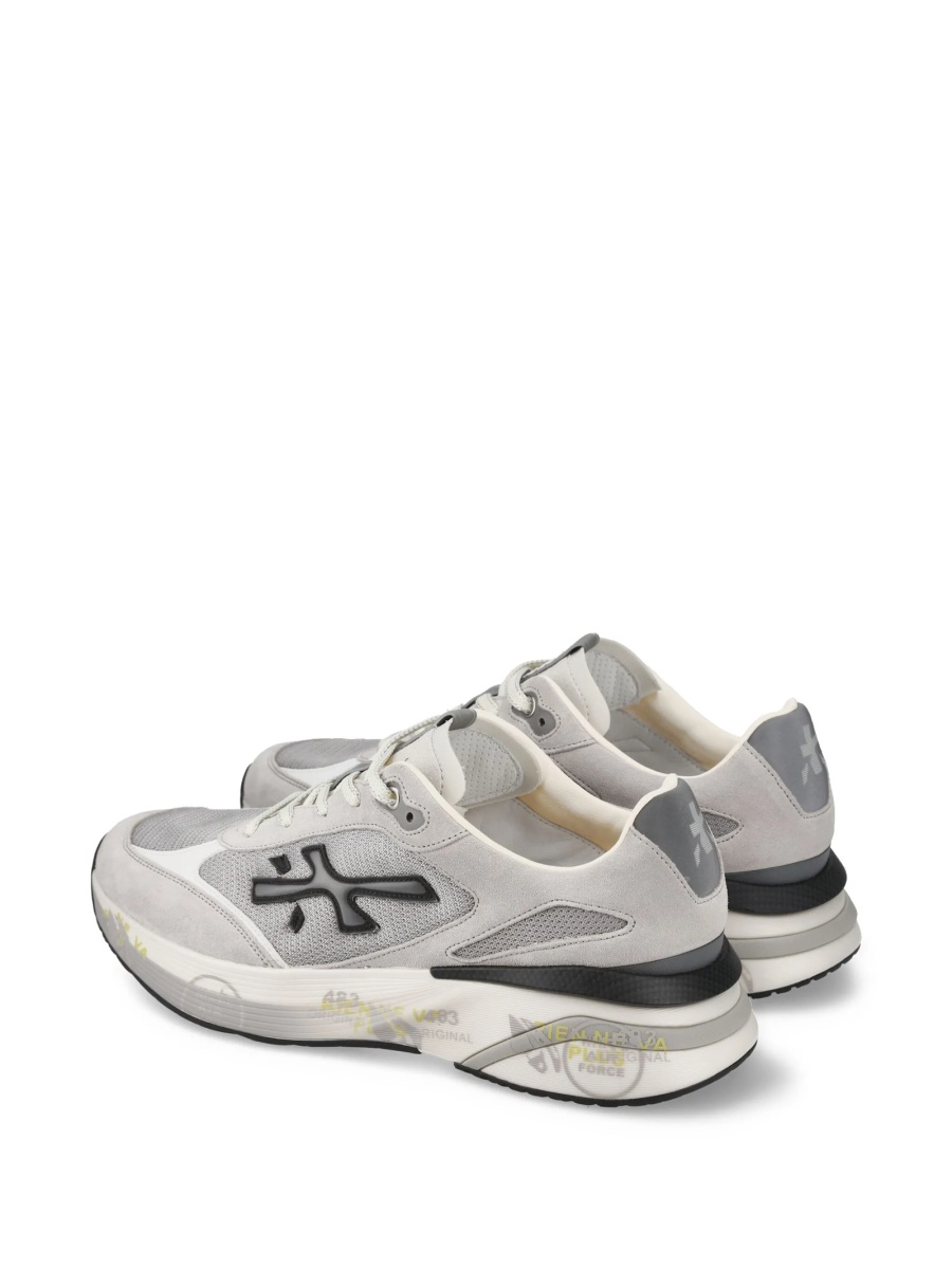 Sneakers Premiata gri din piele si poliamida - Img 3